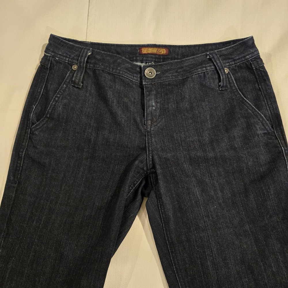 ZD Zana Di Juniors Dark Slash Pockets Low  Rise Wash Straight Jeans Size 9 Tall